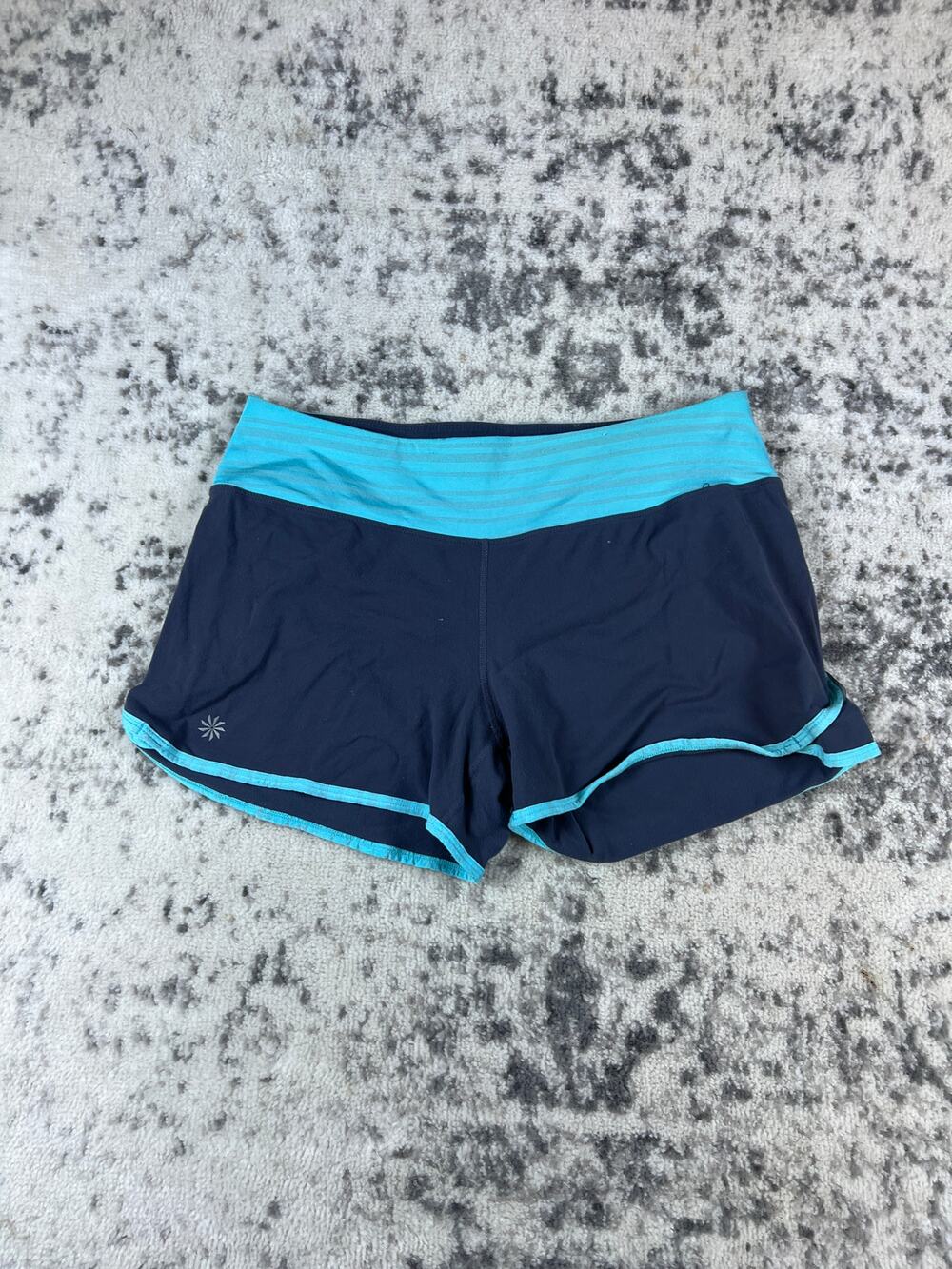 Athleta Running Shorts Womens 30 Blue Low Rise Performance Training Activewear